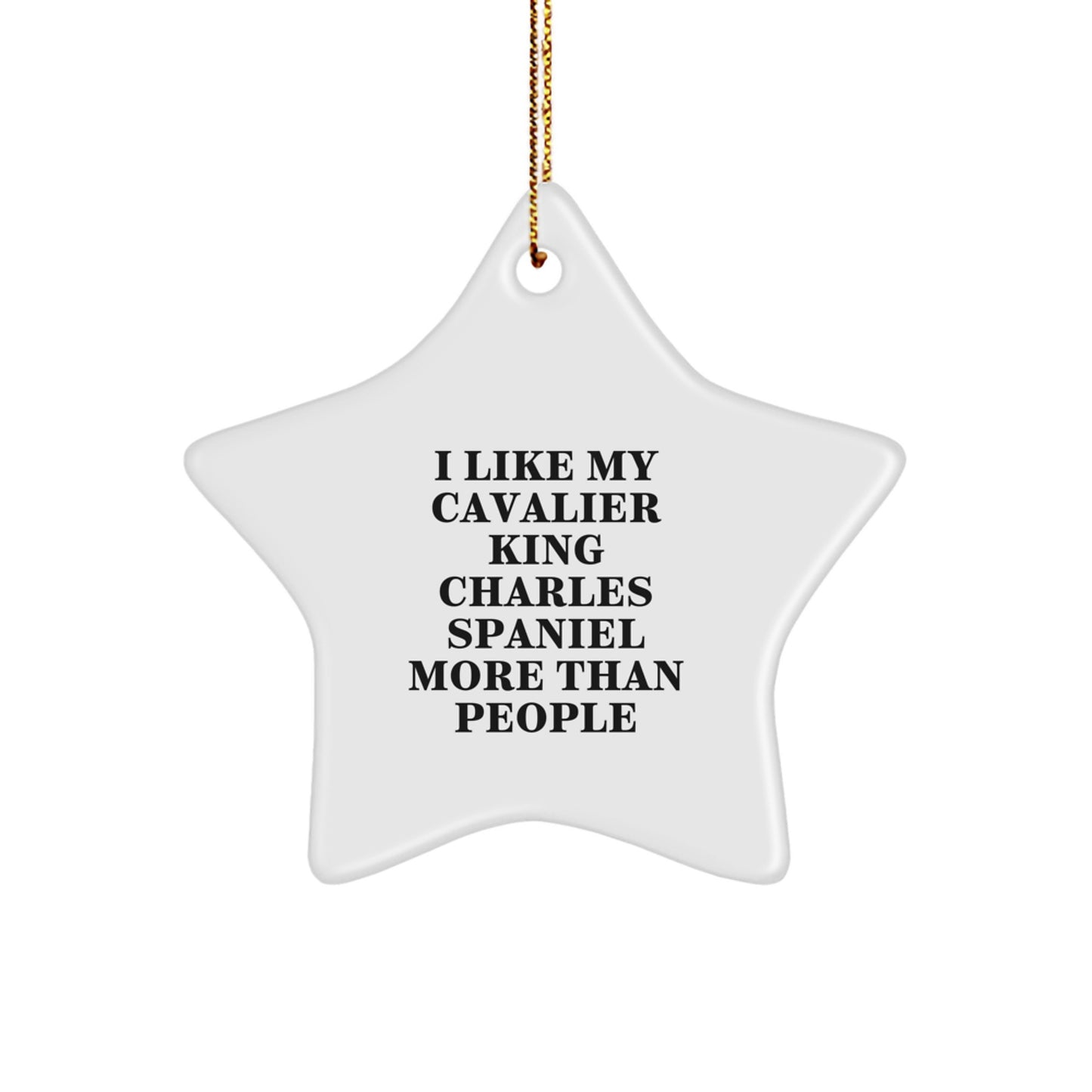 Cavalier King Charles Spaniel Dog Christmas Ornaments Star Shaped Funny Quote Gifts from Family for Friends Dog Lovers - Image 1