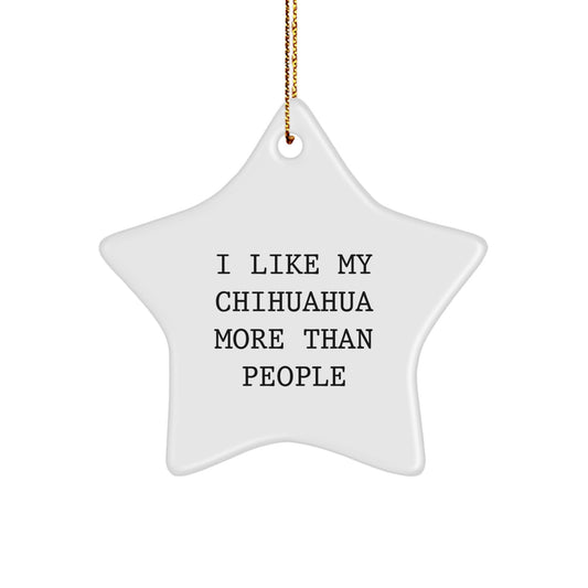 Funny Chihuahua Dog Lover Gifts from Friends for Men Women Christmas Unique Ornaments - Image 1
