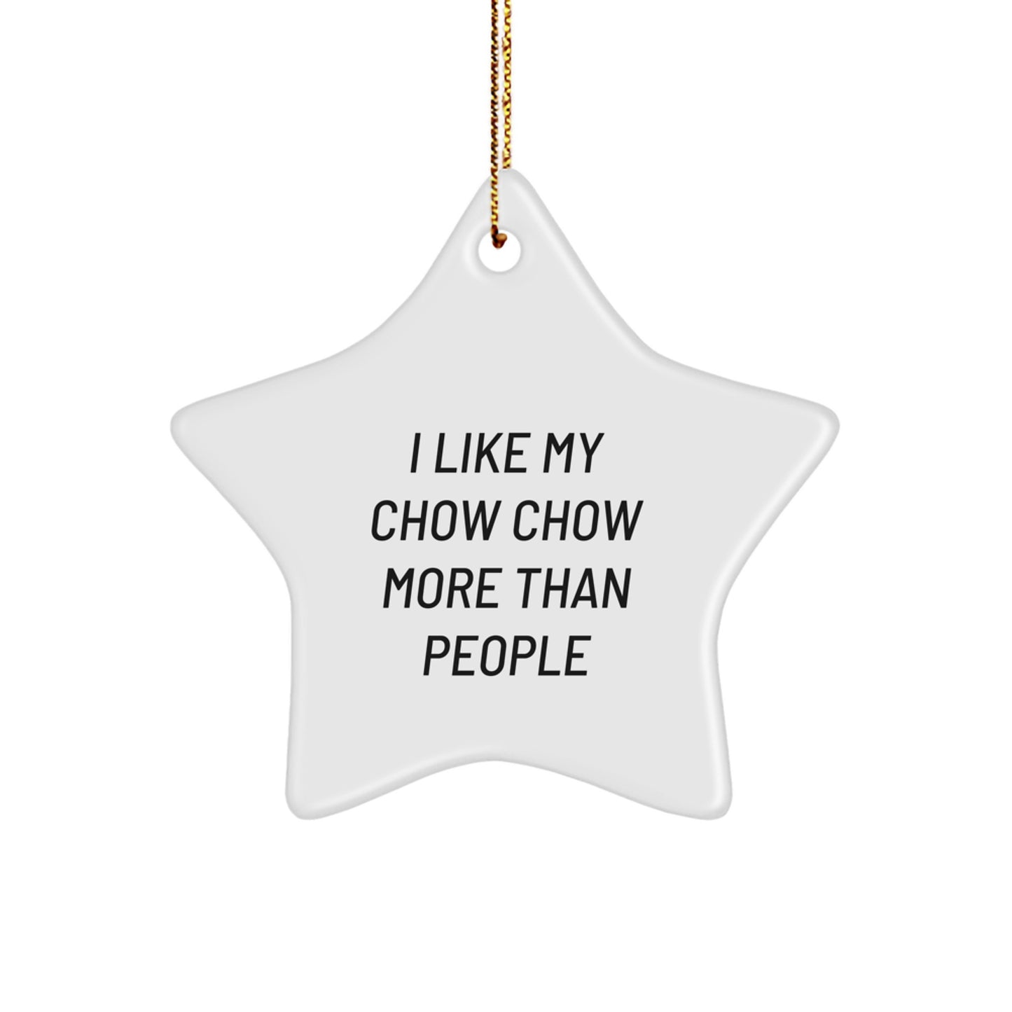Chow Chow Dog Star Ornament Funny Gift for Friends and Family, Christmas Unique Ornaments for Chow Chow Lovers - Image 1