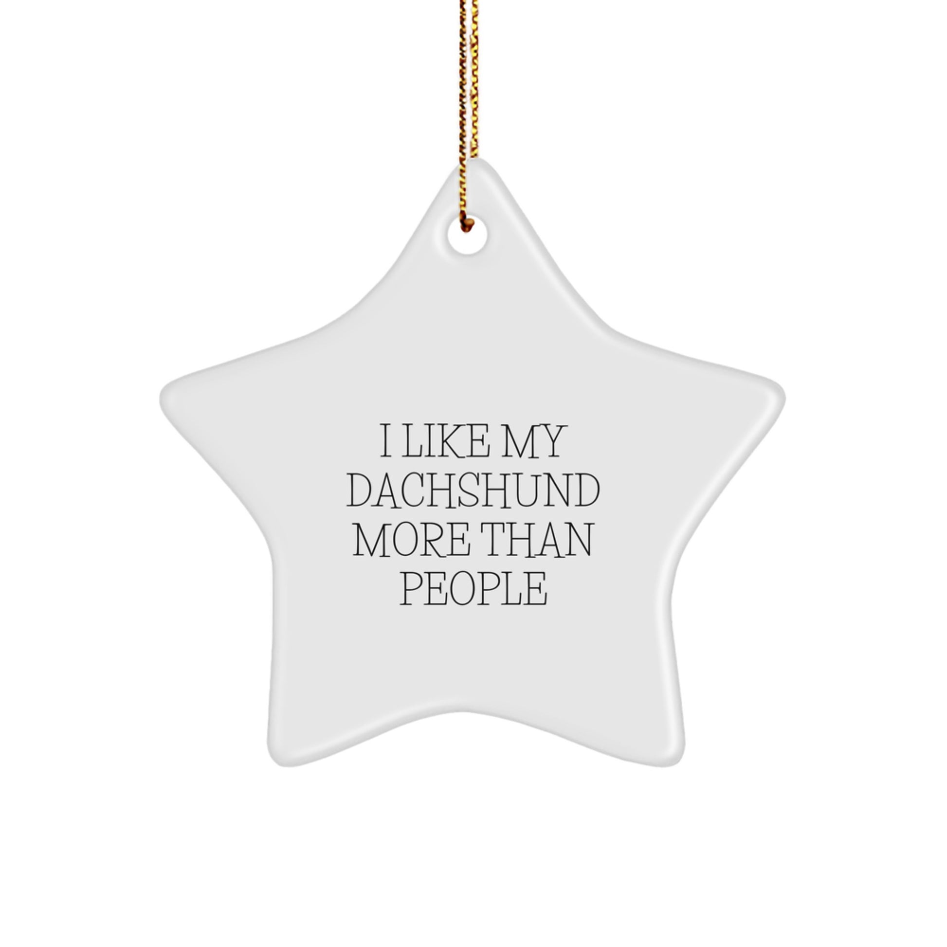Funny Dachshund Dog Star Ornament Gifts from Men to Friends and Family for Christmas - Image 1