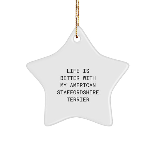 Funny American Staffordshire Terrier Dog Gifts from Men to Christmas Unique Gifts for Friends - Image 1