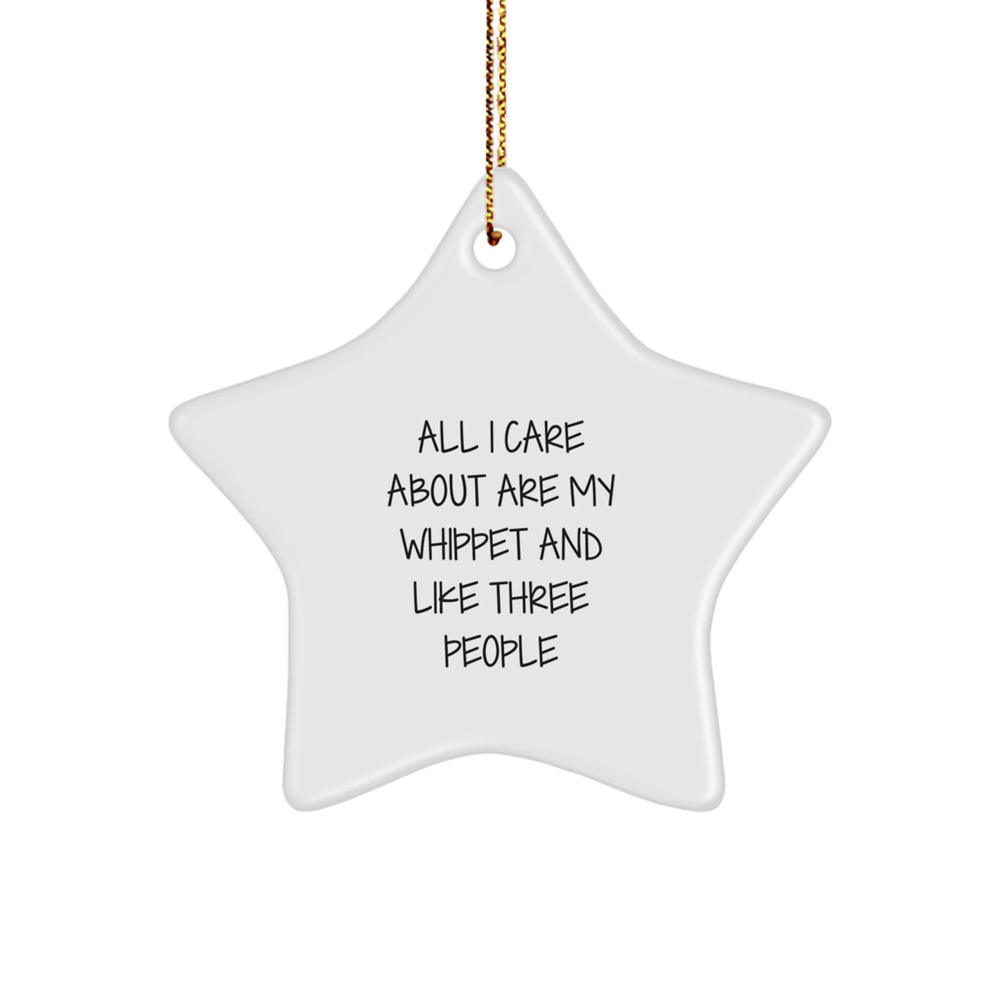 Whippet Dog Lover's Star Ornament Gift for Christmas from Friends - Image 1