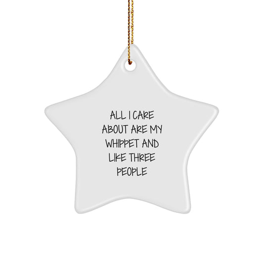 Whippet Dog Lover's Star Ornament Gift for Christmas from Friends - Image 1