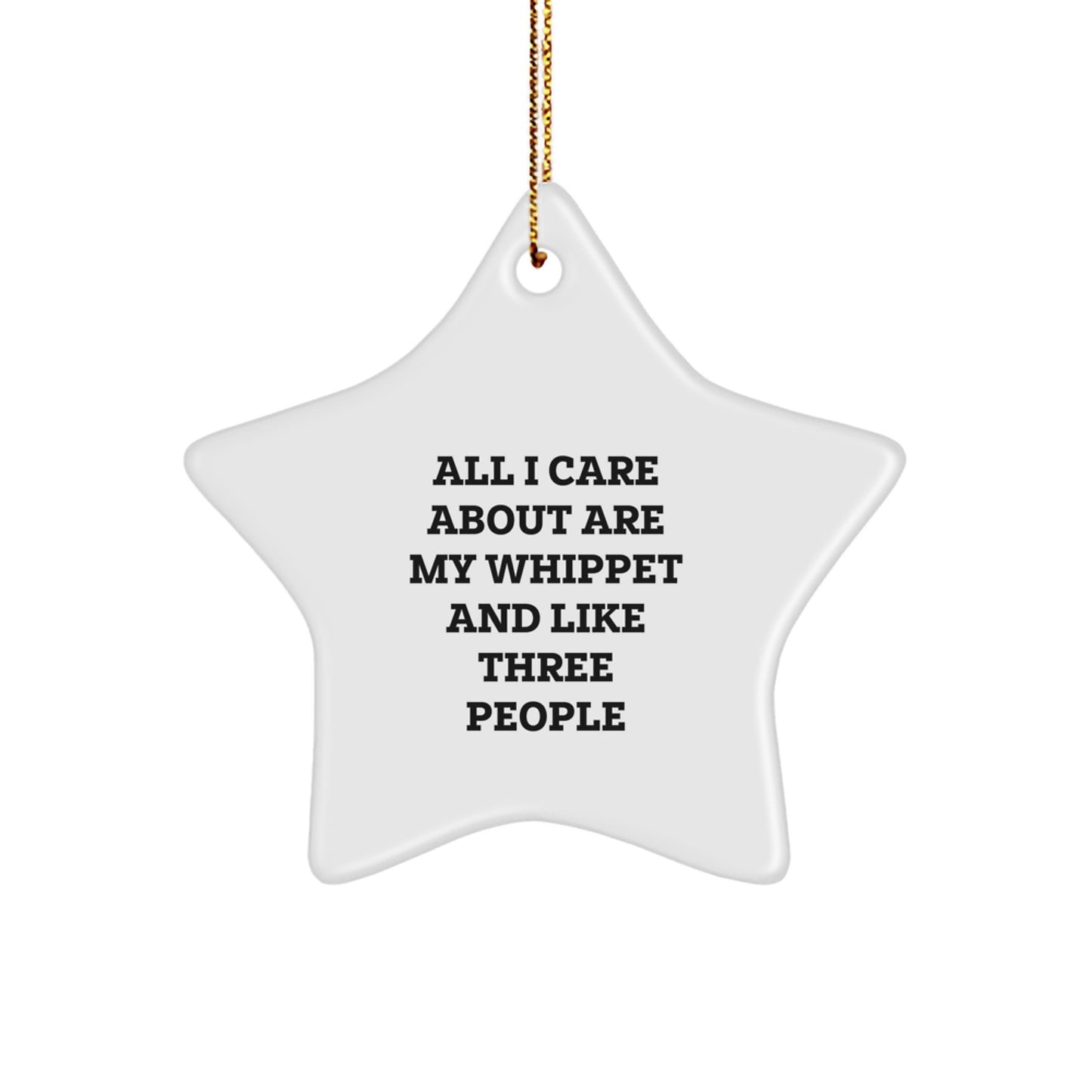 Funny Whippet Dog Lover Gifts from Family, Unique Star Ornament for Home Decor, Christmas Memorable Presents for Whippet Dog Owners - Image 1
