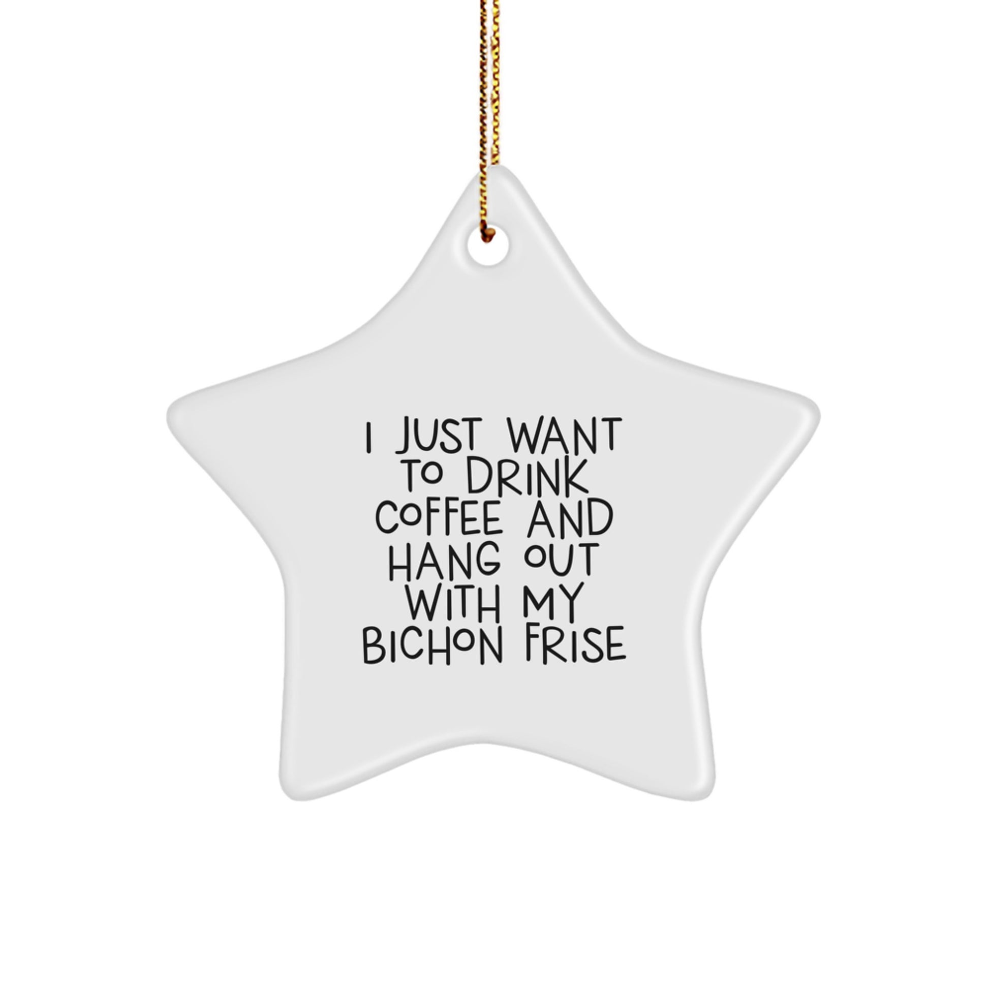 Funny Bichon Frise Dog Star Ornament Gifts from Men to Friends for Christmas - Image 1