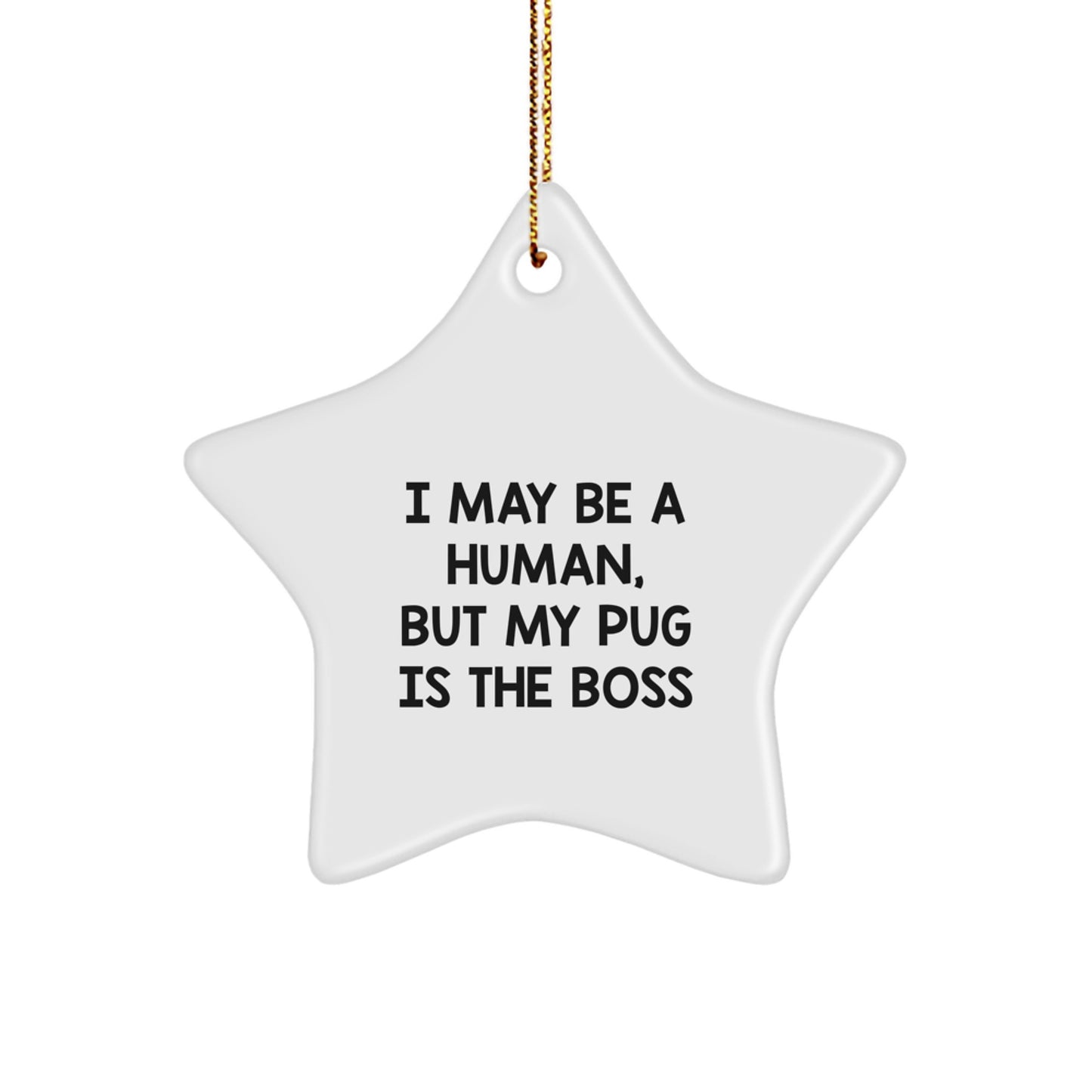 Pug Dog Lover Gifts from Friends and Family - Funny Star Ornament for Christmas Unique Gifts - Image 1