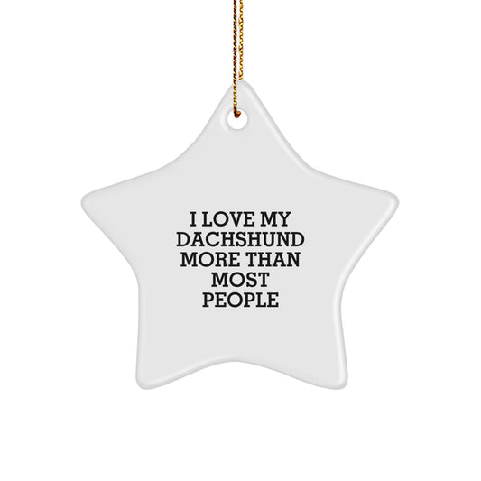 Funny Dachshund Dog Mom Star Ornament Christmas Unique Gift for Family, Dachshund Dog Lover, Dachshund Dog Owner - Image 1
