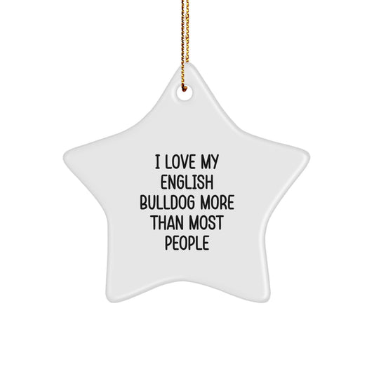 Funny English Bulldog Star Ornament Gifts from Family Christmas Unique Gifts - Image 1