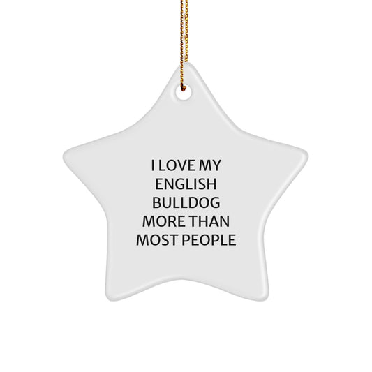 English Bulldog Star Ornament Gifts from Friends for Men, English Bulldog Lovers, Christmas Unique - Image 1