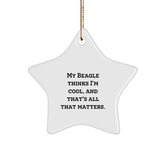 Funny Beagle Dog Star Ornament Gifts, Christmas Unique Gifts from Friends to Family - Image 1