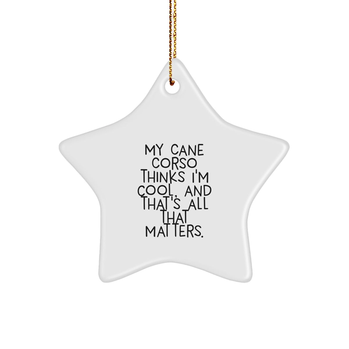 Funny Cane Corso Dog Star Ornaments Gifts from Men to Cane Corso Lovers at Christmas Time - Image 1
