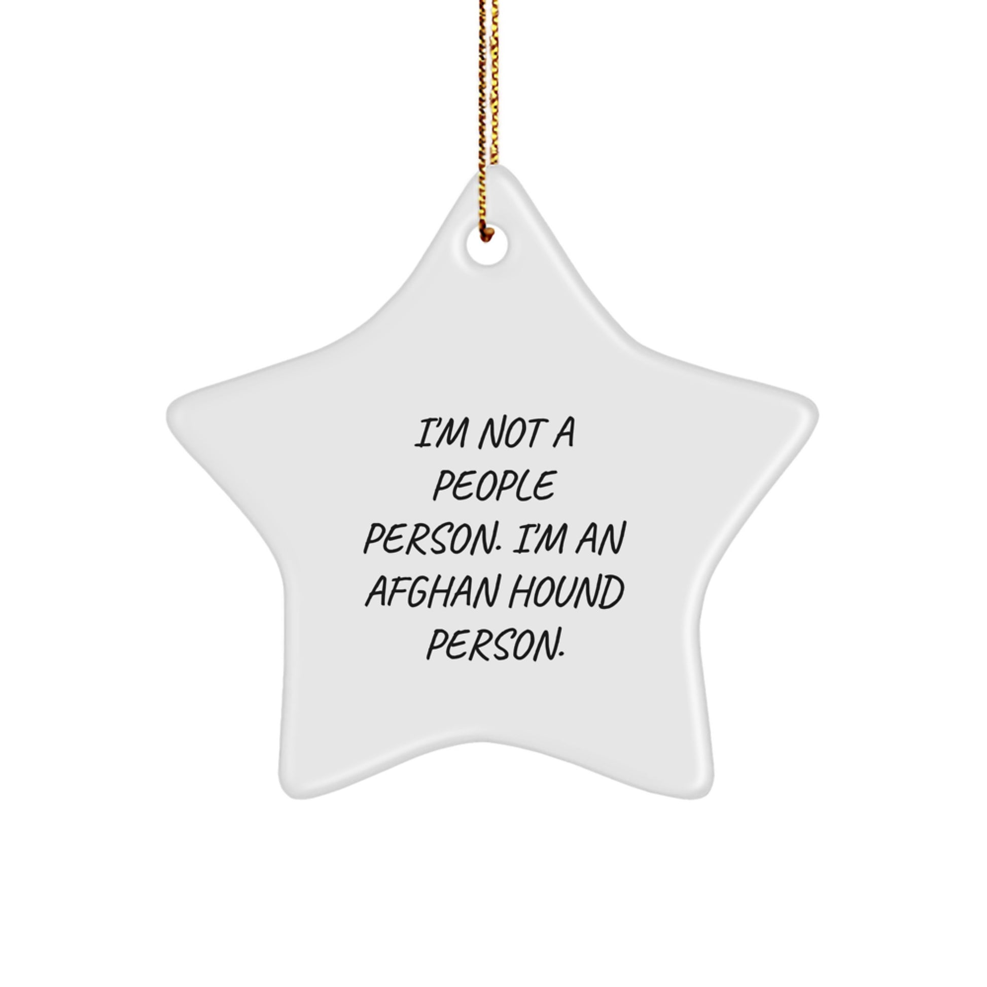 Afghan Hound Dog Lover Gifts from Family for Christmas Star Ornament Funny Quote - Image 1