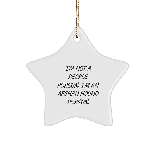 Afghan Hound Dog Lover Gifts from Family for Christmas Star Ornament Funny Quote - Image 1