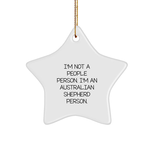 Funny Australian Shepherd Dog Christmas Star Ornaments Gifts from Family for Men Women Friends Coworkers - Image 1