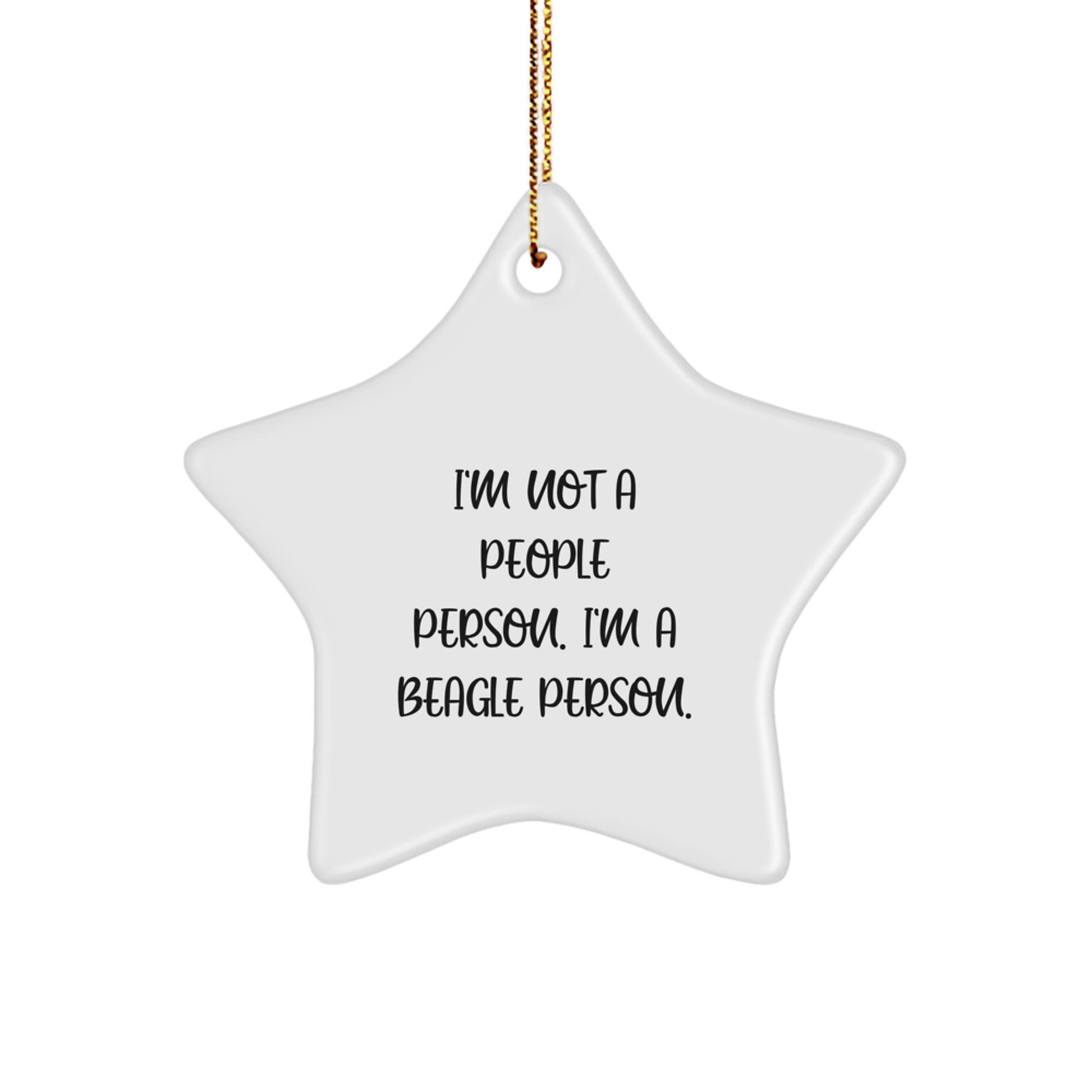 Funny Beagle Dog Lover Gifts from Family for Christmas Unique Star Ornament - Image 1