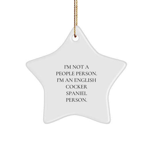 English Cocker Spaniel Dog Lovers Funny Star Ornament Gifts from Friends for Christmas - Image 1