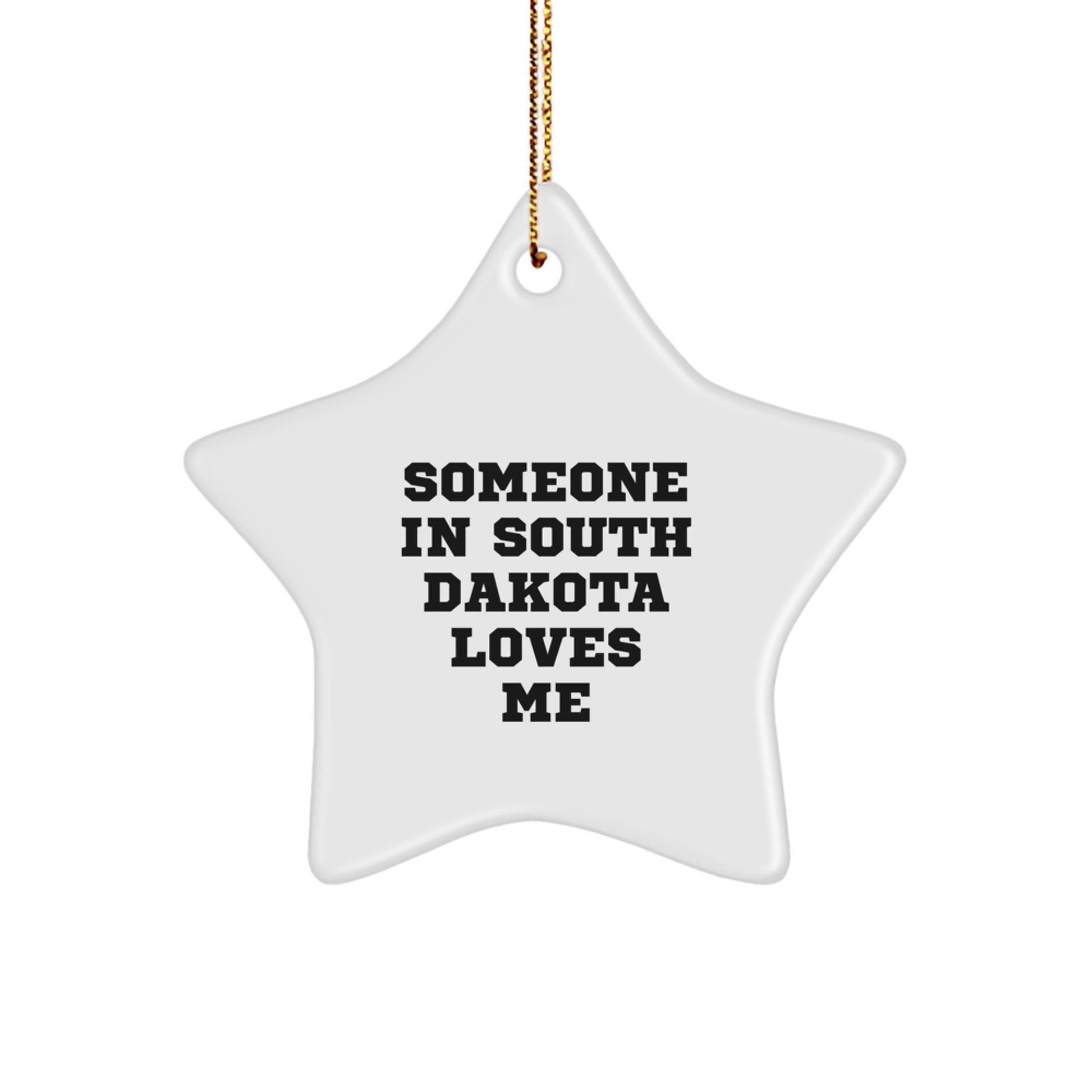 South Dakota Star Ornament, Gifts from Someone Who Loves You, Christmas Unique Presents for Love Ones - Image 1