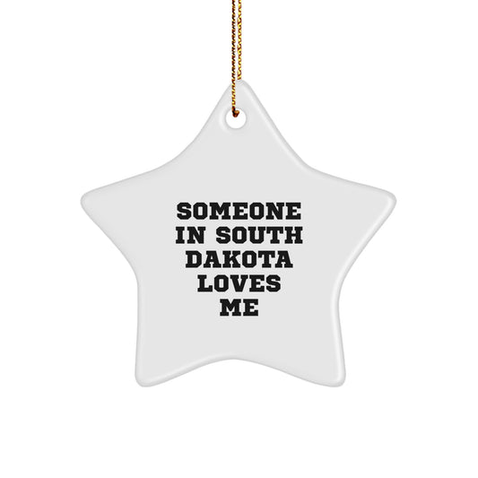 South Dakota Star Ornament, Gifts from Someone Who Loves You, Christmas Unique Presents for Love Ones - Image 1