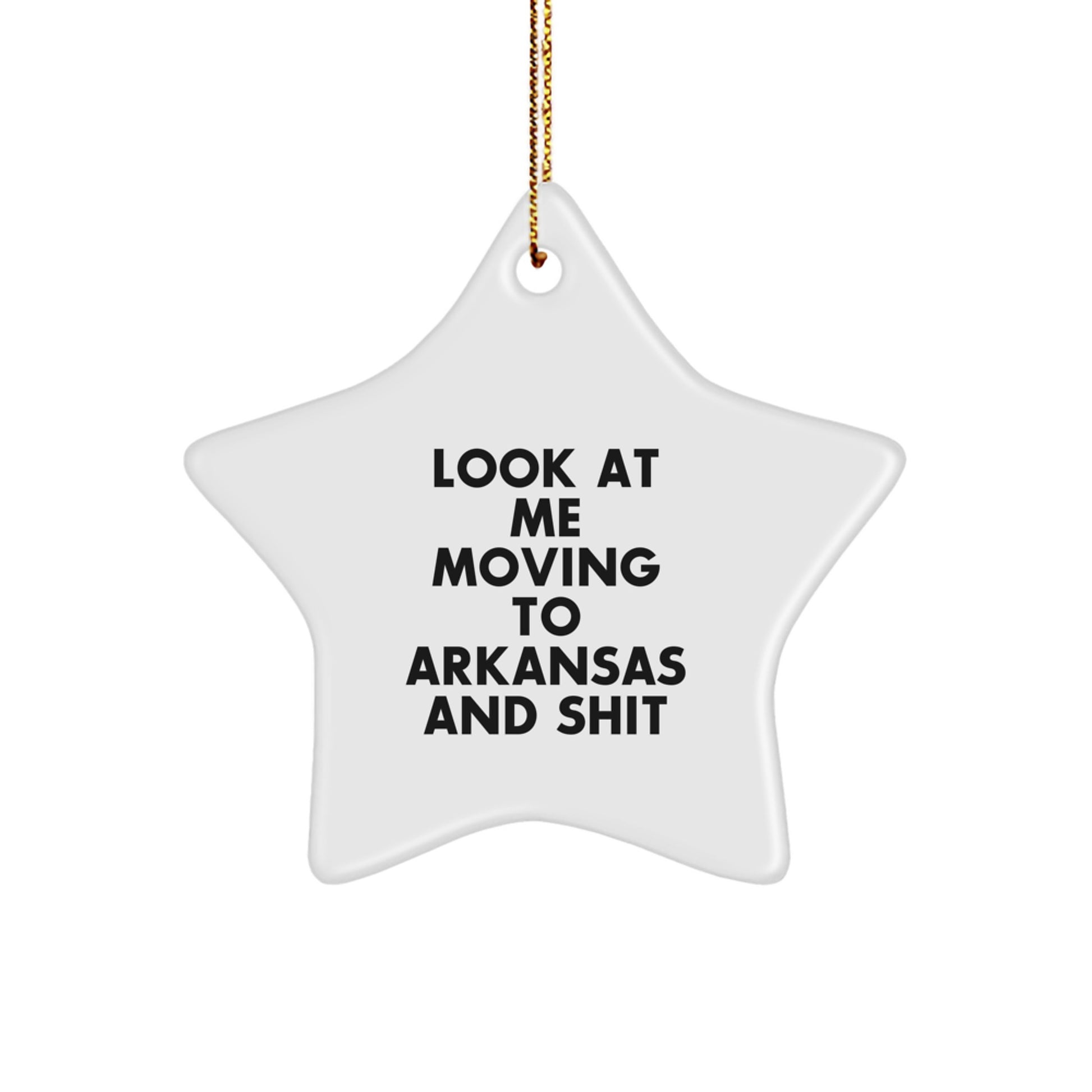Funny Arkansas Star Ornament Gifts from Friends for Christmas Unique Decorations - Image 1