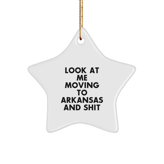 Funny Arkansas Star Ornament Gifts from Friends for Christmas Unique Decorations - Image 1