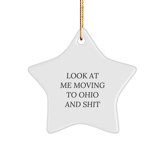 Ohio Star Ornament Funny Gift from Friends and Family for Christmas Decorations - Image 1