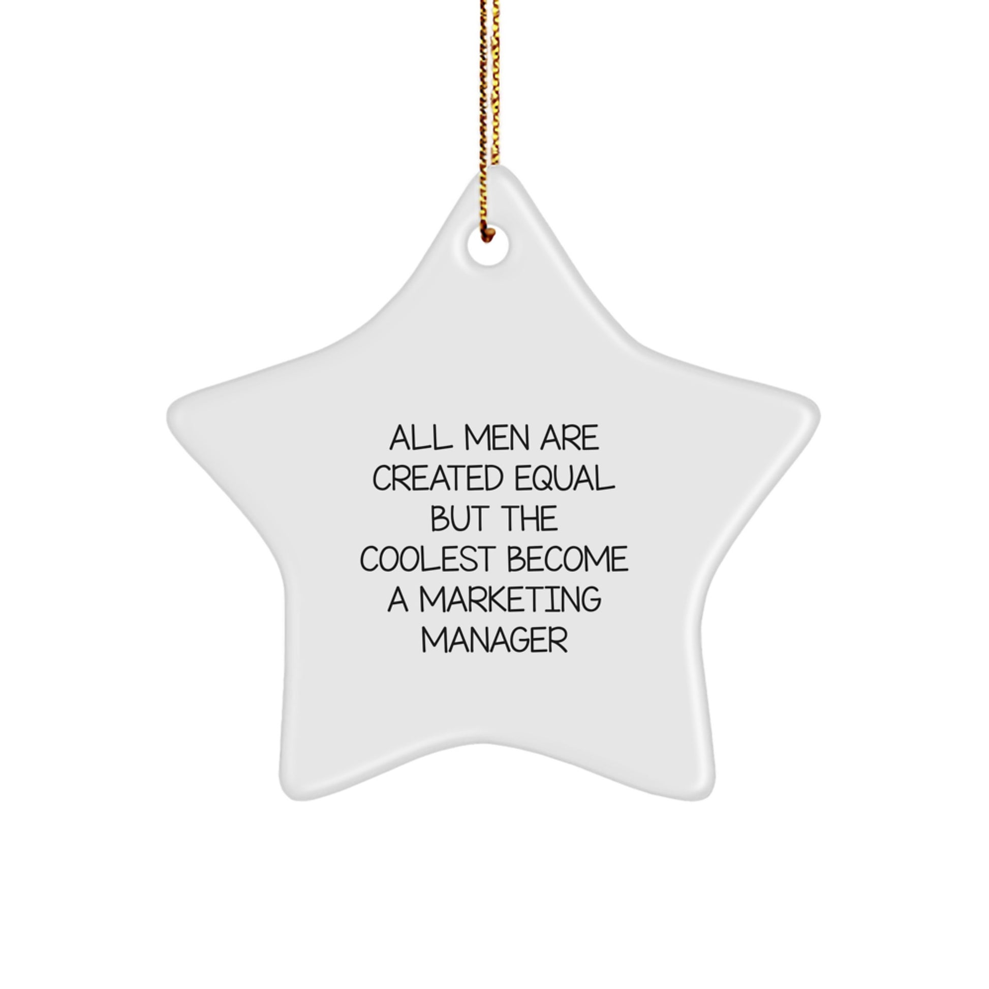 Marketing Manager Star Ornament Funny Quote Gifts for Men Christmas Unique - Image 1