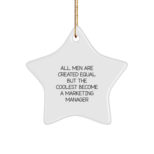 Marketing Manager Star Ornament Funny Quote Gifts for Men Christmas Unique - Image 1