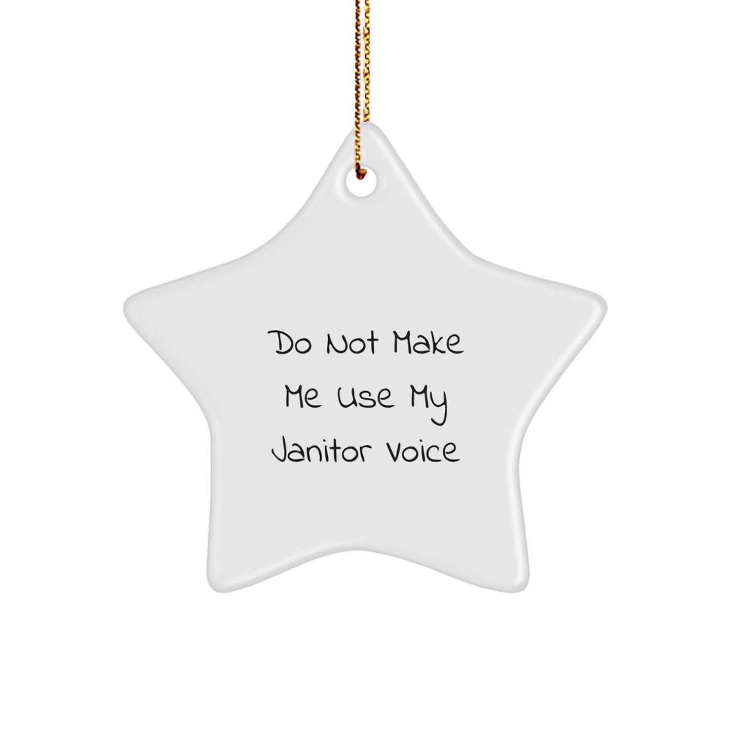 Funny Janitor Star Ornament Gifts from Men to Janitor Friends for Christmas Unique Gifts - Image 1