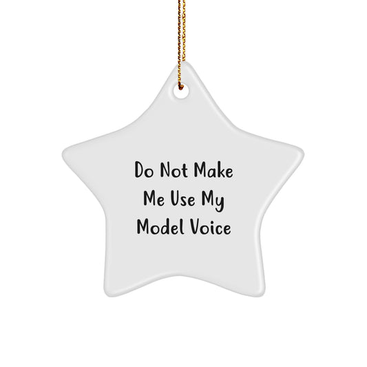Funny Model Star Ornament Gift from Friends for Christmas Unique Present - Image 1