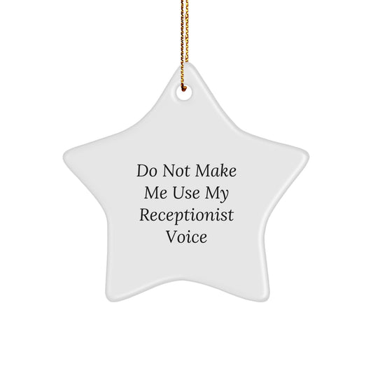 Gifts from Friends and Family for Receptionists - Funny Star Ornament for Christmas Unique Gifts - Image 1