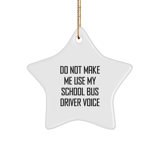 Funny School Bus Driver Gifts from Friends - School Bus Driver Star Ornament for Christmas Unique Gifts - Image 1