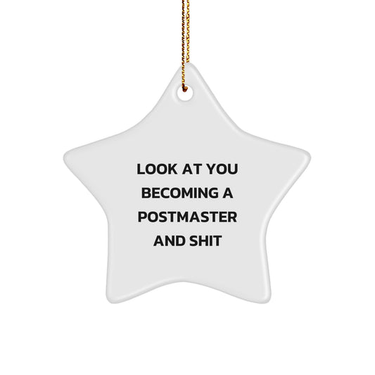 Funny Postmaster Star Ornament Gifts from Family Men for Men Postmaster Christmas Unique Gifts - Image 1