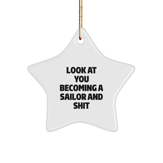 Funny Sailor Gifts for Men - Sailor Star Ornament Gifts from Friends for Christmas Unique - Image 1