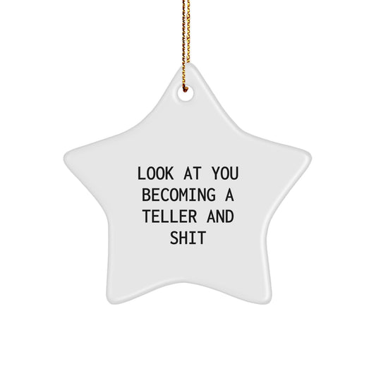 Funny Teller Star Ornament Gifts from Men to Women Coworkers at Christmas Unique - Image 1