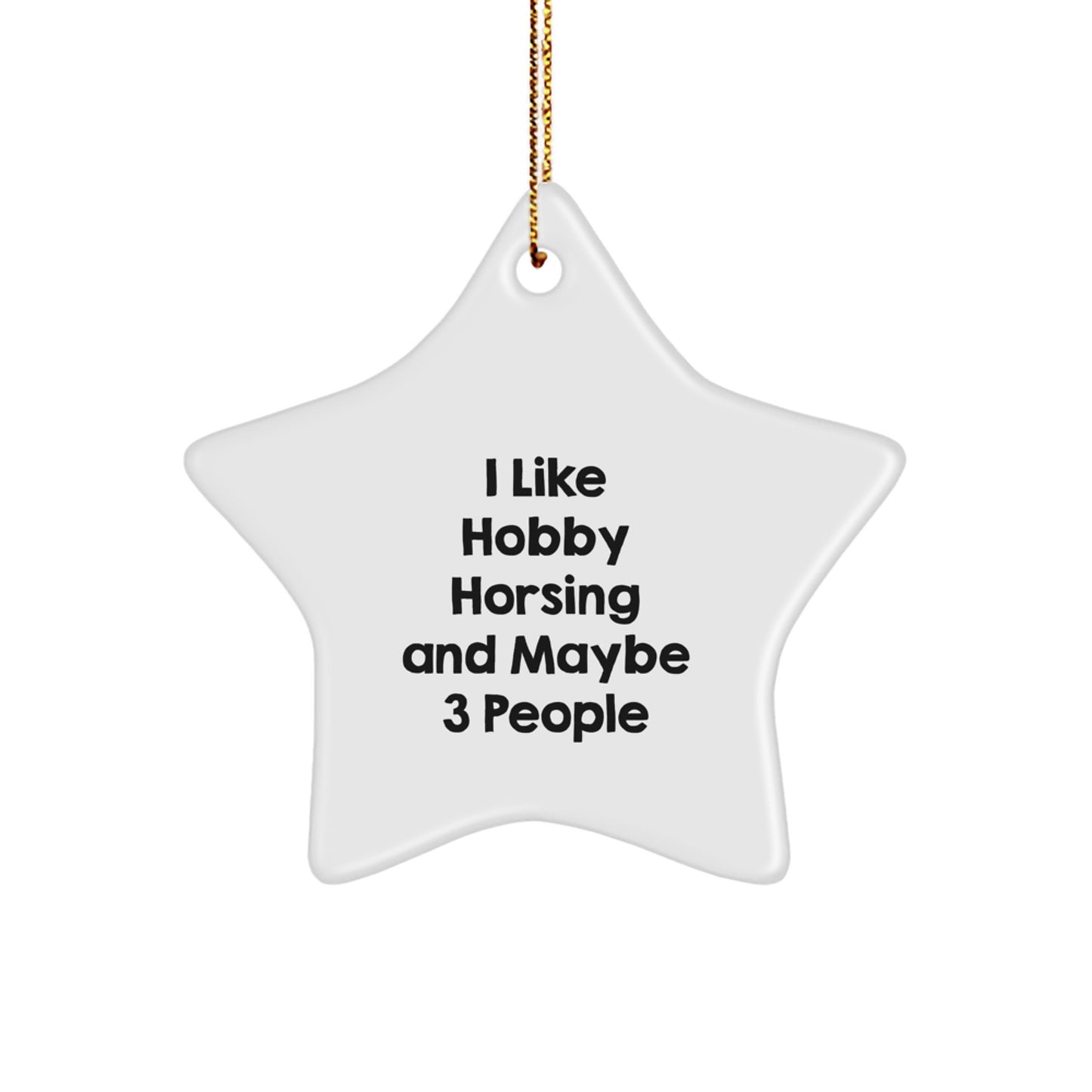 Funny Hobby Horsing Christmas Star Ornament Gifts from Men to Women Friends Family - Image 1