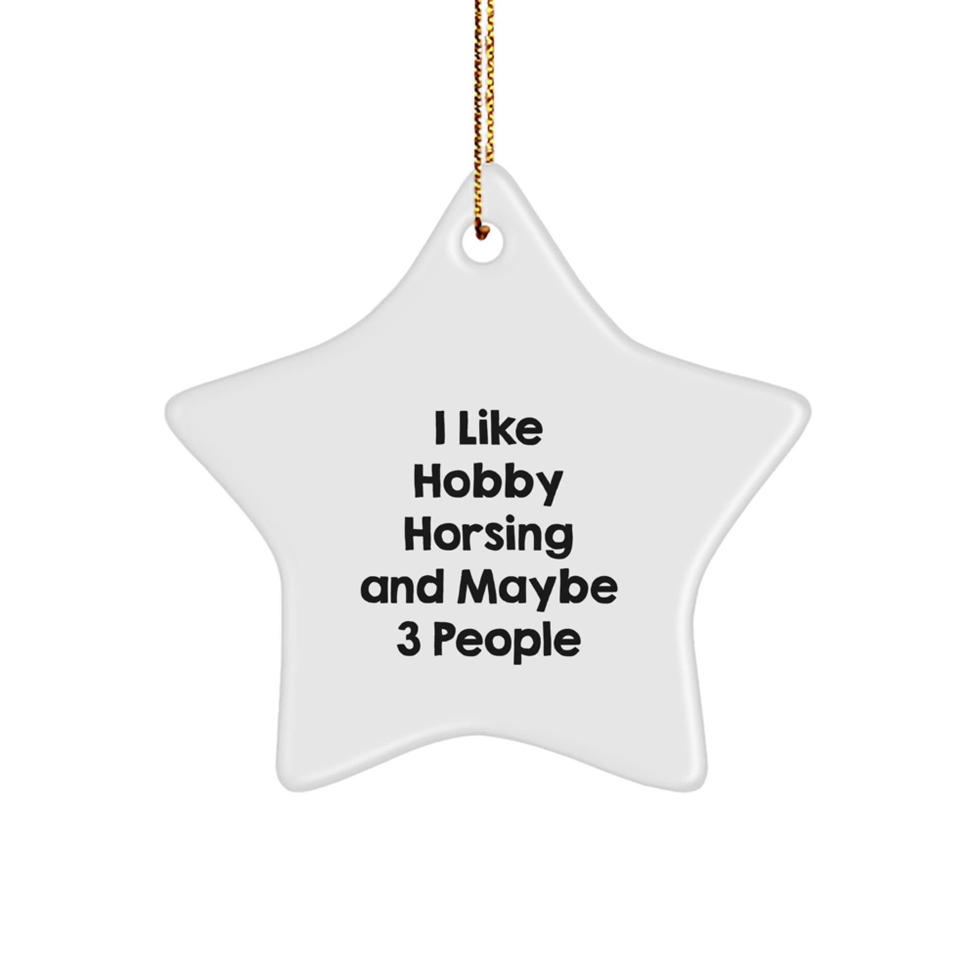Funny Hobby Horsing Christmas Star Ornament Gifts from Men to Women Friends Family - Image 1
