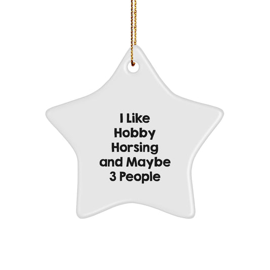 Funny Hobby Horsing Christmas Star Ornament Gifts from Men to Women Friends Family - Image 1