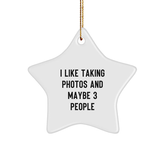 Funny Taking Photos Star Ornament Gifts from Friends, Unique Star Ornament for Taking Photos Enthusiasts, Christmas Decorations - Image 1
