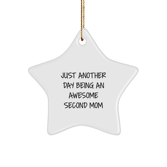 Funny Second Mom Christmas Star Ornament Gifts from Family for Second Mom - Image 1