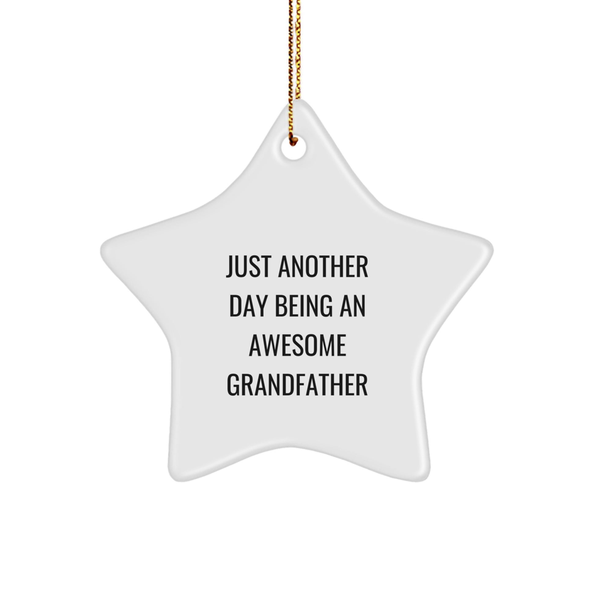 Funny Grandfather Star Ornament Gifts from Family Christmas Unique Ornaments for Men Grandfathers - Image 1