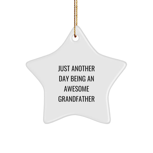 Funny Grandfather Star Ornament Gifts from Family Christmas Unique Ornaments for Men Grandfathers - Image 1