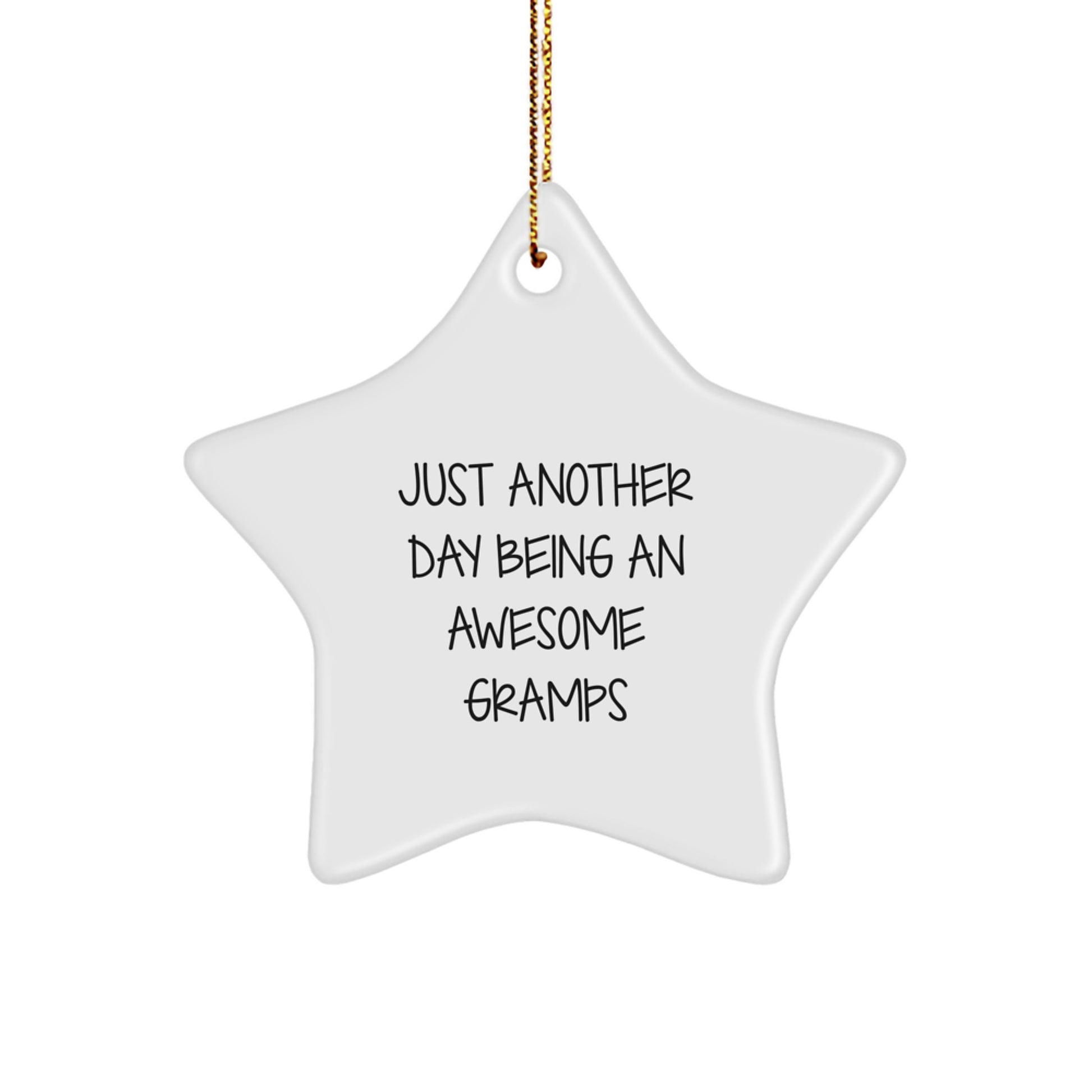 Funny Gramps Gifts from Family for Gramps Star Ornament White Color Star Shaped Christmas Unique Gifts - Image 1