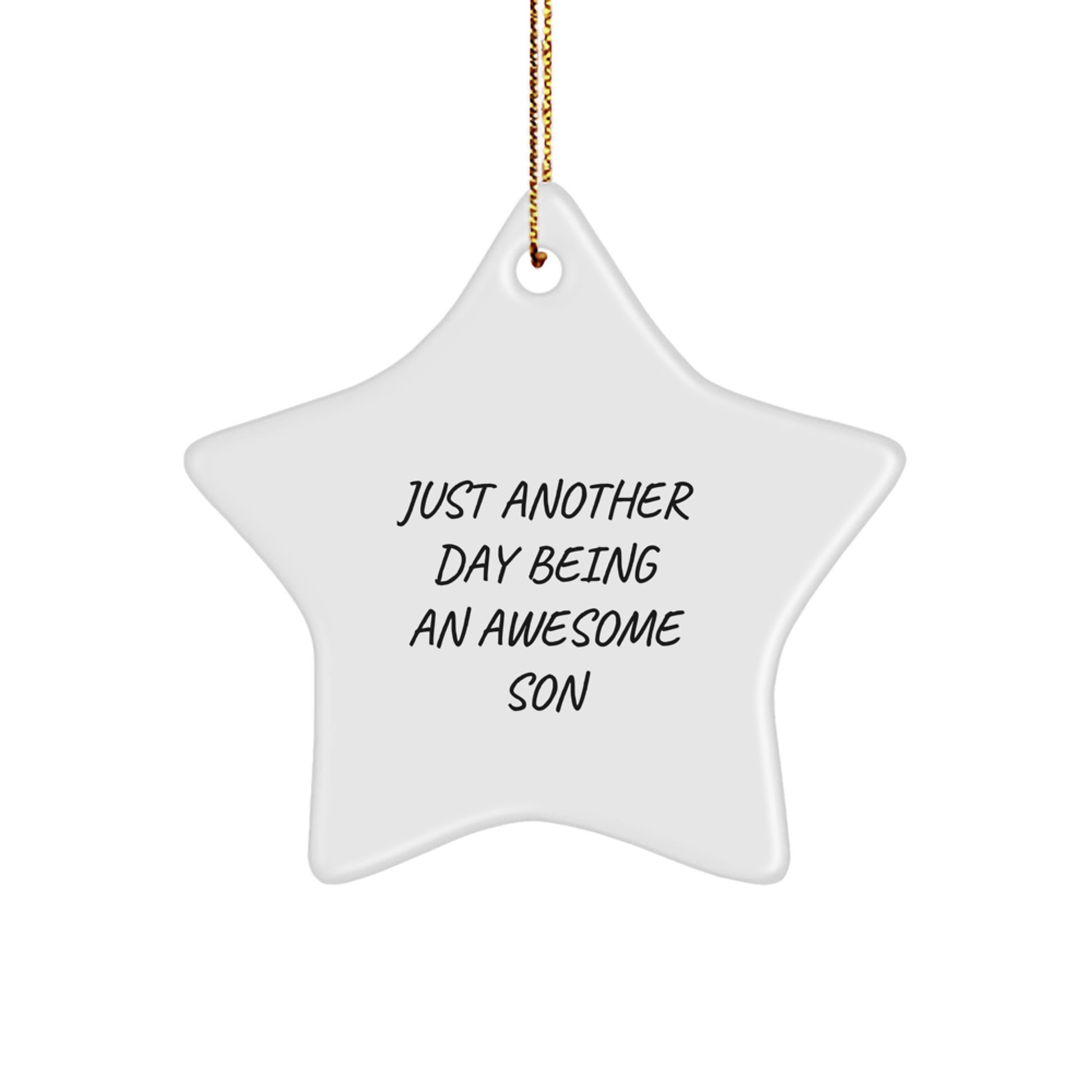 Gifts for Son Star Ornament Funny Quote Christmas Decoration - Image 1