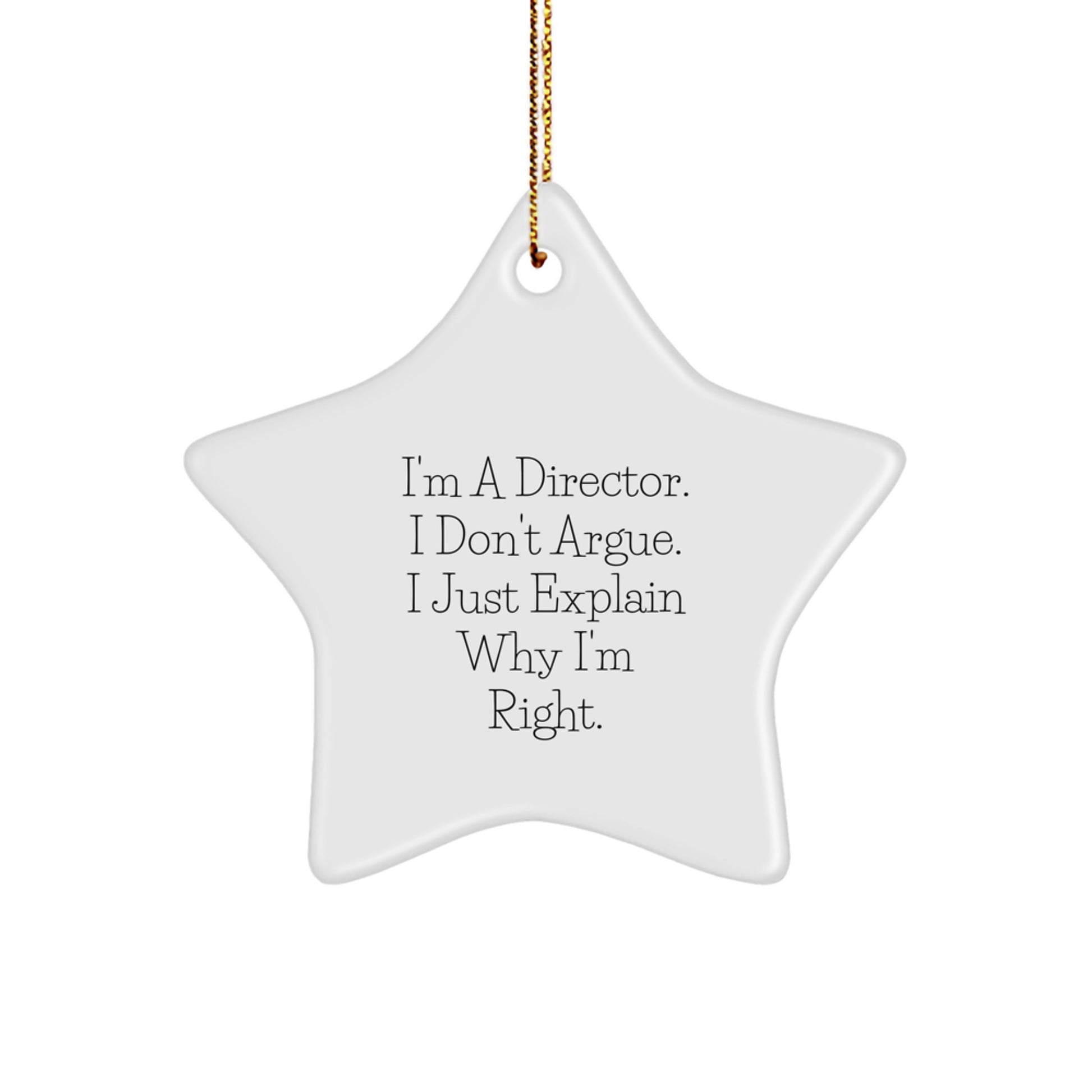 Funny Director Star Ornament, Gifts from Men to Director Friends, Perfect for Christmas Unique Gifts - Image 1