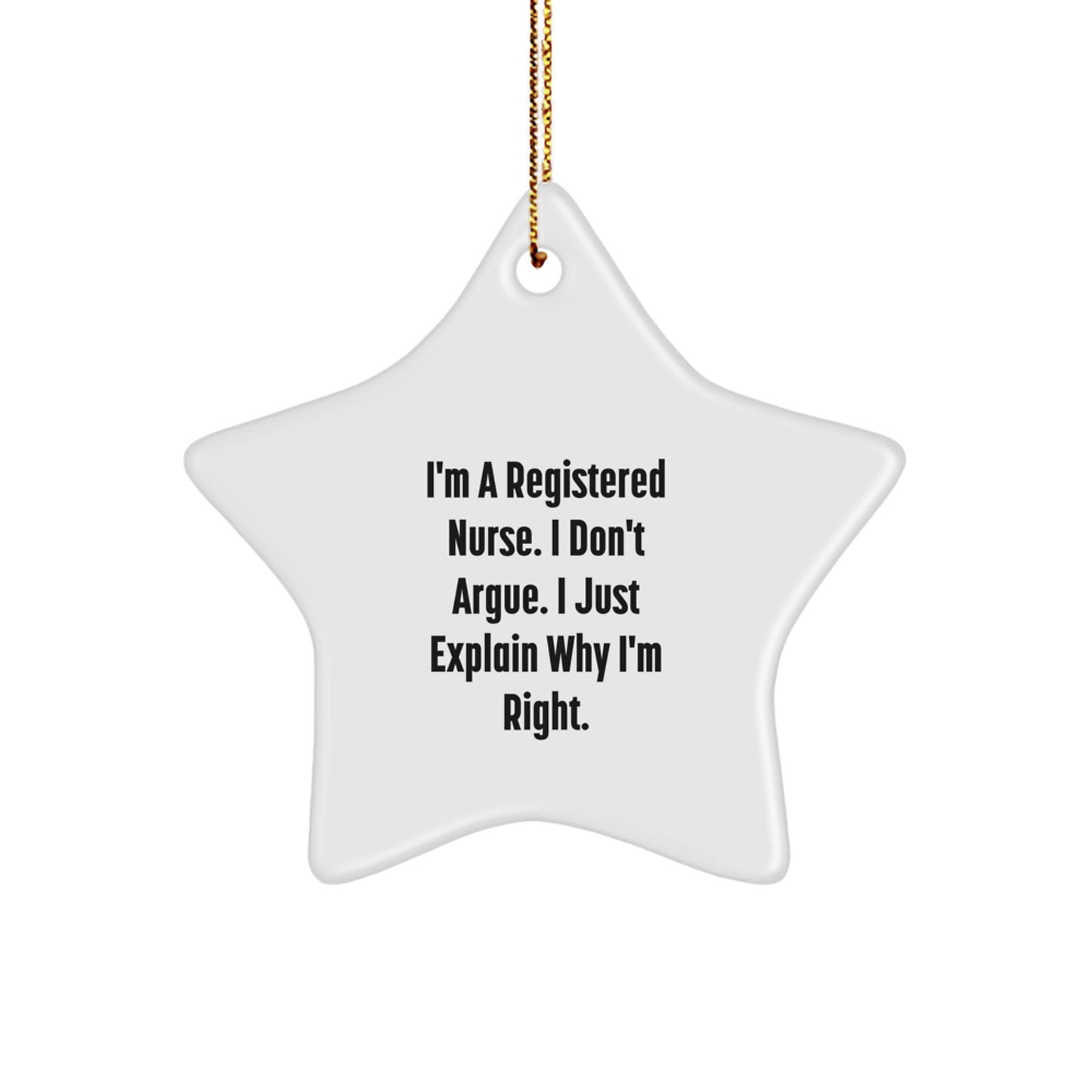 Gifts from Men to Registered Nurses - Funny Star Ornament for Christmas Unique Gifts - Image 1