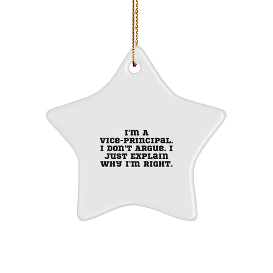 Funny Vice-principal Star Ornaments for Christmas Unique Gifts from Friends to Vice-principal Men, Vice-principal Women, Vice-principal Family - Image 1