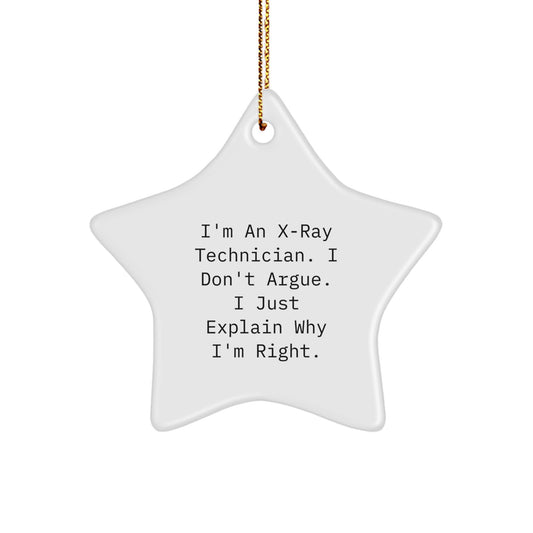 Funny X-Ray Technician Star Ornament Gifts from Friends for Christmas Unique Presents - Image 1