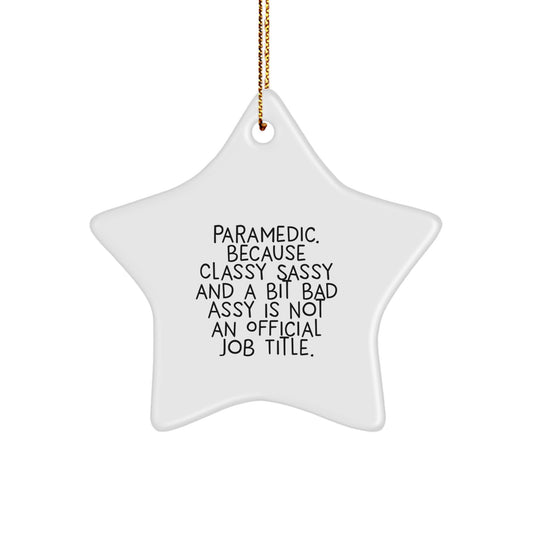Rescue Worker Gifts for Him Funny Star Ornament, Gifts from Friends or Family, Christmas Unique Decoration - Image 1