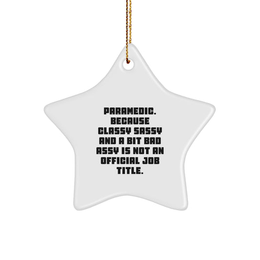 Funny Rescue Worker Star Ornament Gifts from Family and Friends for Rescue Worker Men Women - Image 1