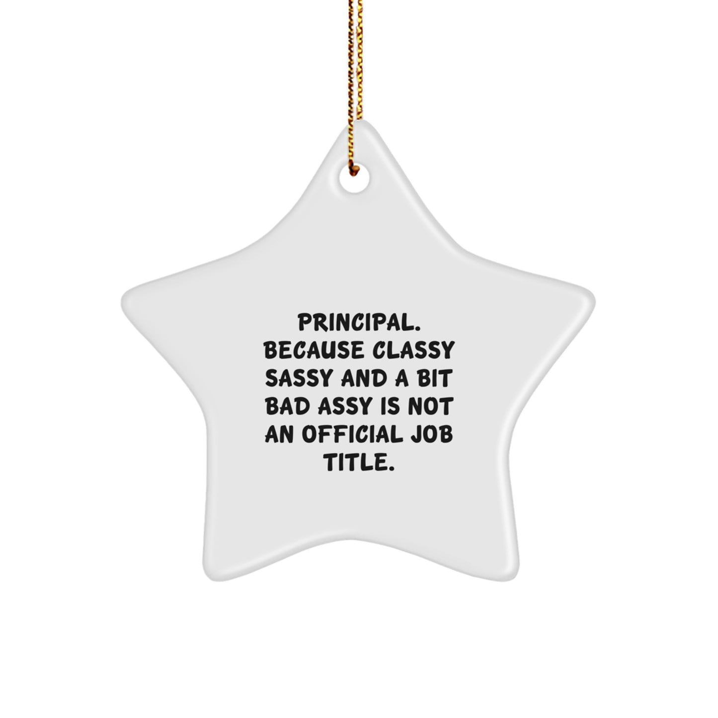 Funny Principal Gifts from Friends - Principal Star Ornament for Christmas Unique Gifts - Image 1